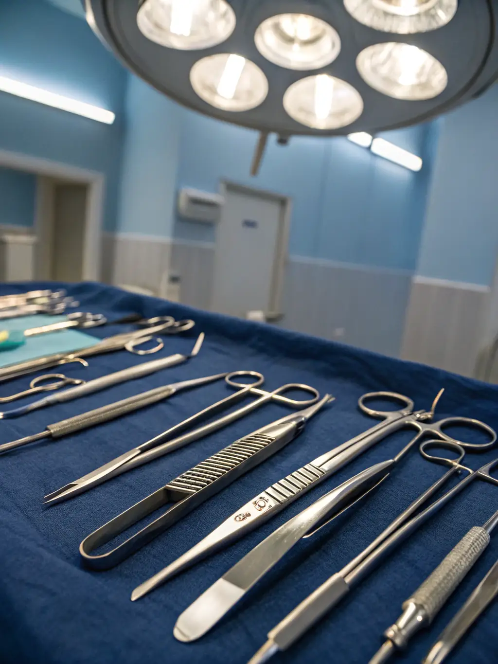 A variety of sterile packaging and supplies used in surgical procedures, neatly organized and ready for use.
