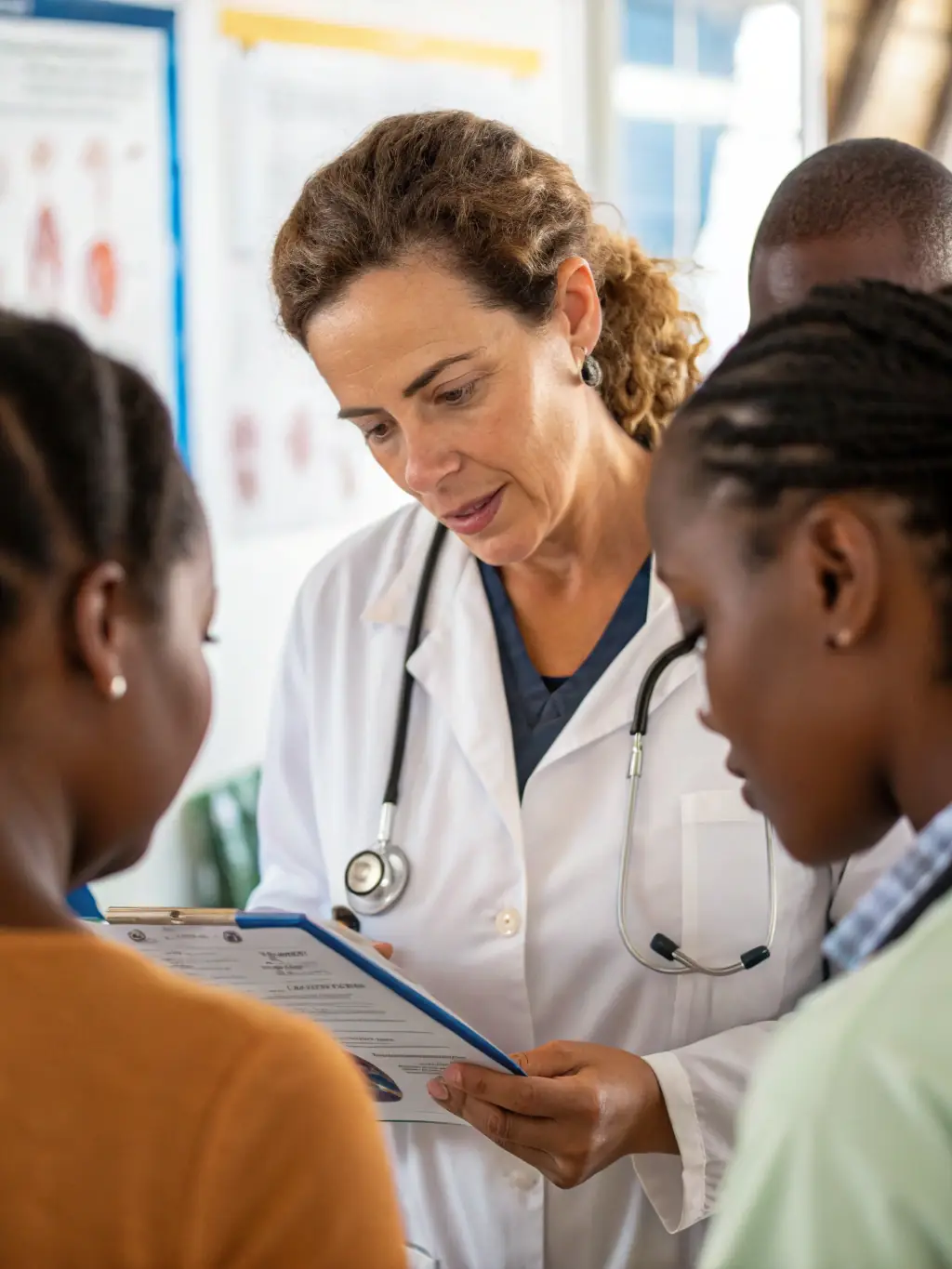 A consultant working with a hospital sterile processing team, reviewing workflows and identifying areas for optimization to improve efficiency and reduce errors.